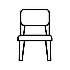 plain chair icon, plain chair line art - simple line art of plain chair, perfect for plain chair logos and icons