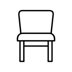 plain chair icon, plain chair line art - simple line art of plain chair, perfect for plain chair logos and icons