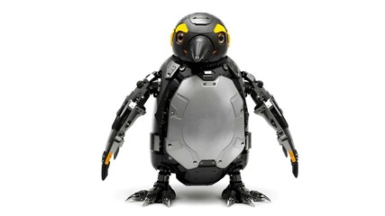 penguin on white