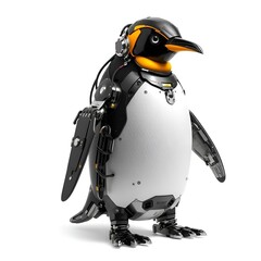 penguin robot on a white background 3d