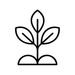 Fototapeta premium plant icon, plant line art - simple line art of plant, perfect for plant logos and icons