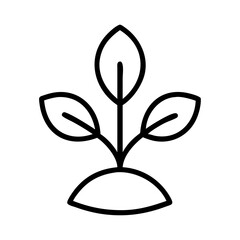 plant icon, plant line art - simple line art of plant, perfect for plant logos and icons