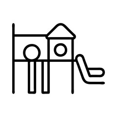 playground icon, playground line art - simple line art of playground, perfect for playground logos and icons