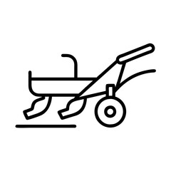 plow icon, plow line art - simple line art of plow, perfect for plow logos and icons