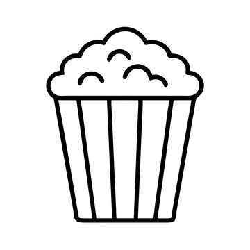 recommend clip art: popcorn icon, popcorn line art - simple line art of popcorn, perfect for popcorn logos and icons