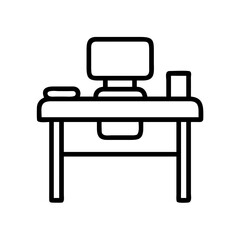 portable desk icon, portable desk line art - simple line art of portable desk, perfect for portable desk logos and icons