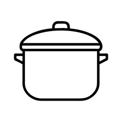 pot icon, pot line art - simple line art of pot, perfect for pot logos and icons