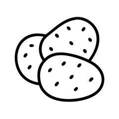 potatoes icon, potatoes line art - simple line art of potatoes, perfect for potatoes logos and icons