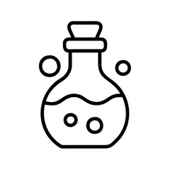 potion bottle icon, potion bottle line art - simple line art of potion bottle, perfect for potion bottle logos and icons