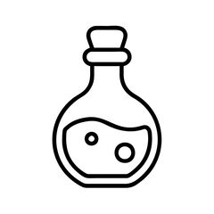 potion bottle icon, potion bottle line art - simple line art of potion bottle, perfect for potion bottle logos and icons