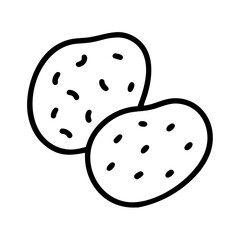 potatoes icon, potatoes line art - simple line art of potatoes, perfect for potatoes logos and icons