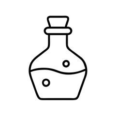 potion bottle icon, potion bottle line art - simple line art of potion bottle, perfect for potion bottle logos and icons