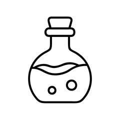 potion bottle icon, potion bottle line art - simple line art of potion bottle, perfect for potion bottle logos and icons