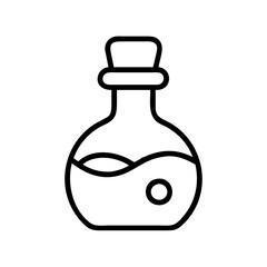 potion bottle icon, potion bottle line art - simple line art of potion bottle, perfect for potion bottle logos and icons
