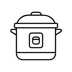pressure cooker icon, pressure cooker line art - simple line art of pressure cooker, perfect for pressure cooker logos and icons