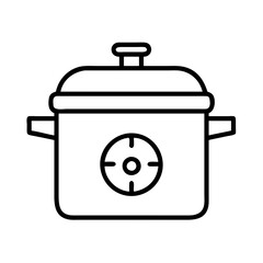 pressure cooker icon, pressure cooker line art - simple line art of pressure cooker, perfect for pressure cooker logos and icons