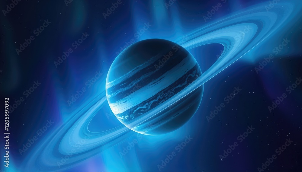 Aufkleber mesmerizing cosmic scene featuring ringed planet against vibrant nebula backdrop