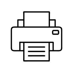 printer icon, printer line art - simple line art of printer, perfect for printer logos and icons