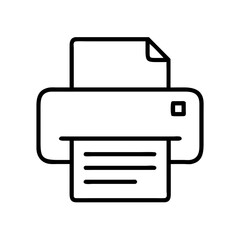printer icon, printer line art - simple line art of printer, perfect for printer logos and icons