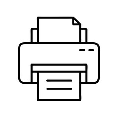 printer icon, printer line art - simple line art of printer, perfect for printer logos and icons