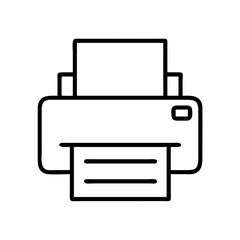 printer icon, printer line art - simple line art of printer, perfect for printer logos and icons