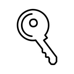 private key icon, private key line art - simple line art of private key, perfect for private key logos and icons