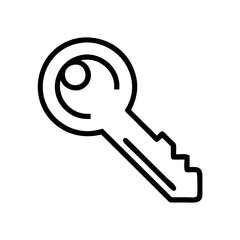 private key icon, private key line art - simple line art of private key, perfect for private key logos and icons