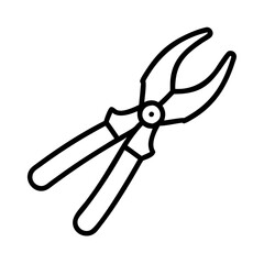 pruning shears icon, pruning shears line art - simple line art of pruning shears, perfect for pruning shears logos and icons