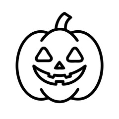 pumpkin halloween icon, pumpkin halloween line art - simple line art of pumpkin halloween, perfect for pumpkin halloween logos and icons