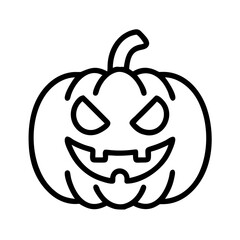 pumpkin halloween icon, pumpkin halloween line art - simple line art of pumpkin halloween, perfect for pumpkin halloween logos and icons
