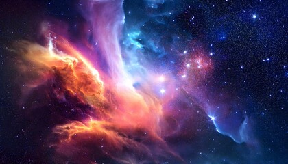 ancient gas nebula many stars galaxy far away out space 