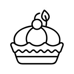 pumpkin pie icon, pumpkin pie line art - simple line art of pumpkin pie, perfect for pumpkin pie logos and icons