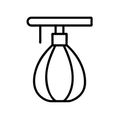 punching bag icon, punching bag line art - simple line art of punching bag, perfect for punching bag logos and icons