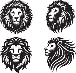 Obraz premium Lion head silhouette 