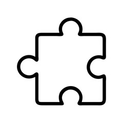 Obraz premium puzzle piece icon, puzzle piece line art - simple line art of puzzle piece, perfect for puzzle piece logos and icons