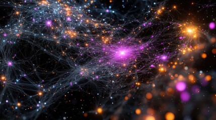 Vibrant cosmic dark matter clusters.