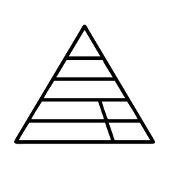 pyramid icon, pyramid line art - simple line art of pyramid, perfect for pyramid logos and icons