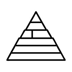 pyramid icon, pyramid line art - simple line art of pyramid, perfect for pyramid logos and icons