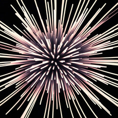 Glowing Neon Particles in Dynamic Motion on Black