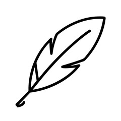 quill icon, quill line art - simple line art of quill, perfect for quill logos and icons