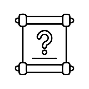 recommend clip art: quest scroll icon, quest scroll line art - simple line art of quest scroll, perfect for quest scroll logos and icons