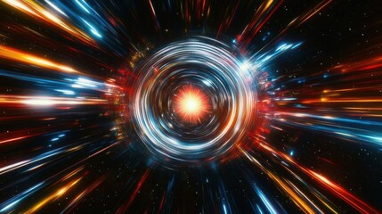 An intense cosmic vortex of light.