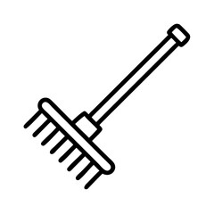 rake icon, rake line art - simple line art of rake, perfect for rake logos and icons