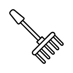 rake icon, rake line art - simple line art of rake, perfect for rake logos and icons
