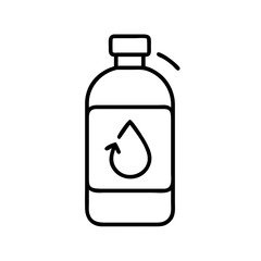 refillable bottle icon, refillable bottle line art - simple line art of refillable bottle, perfect for refillable bottle logos and icons