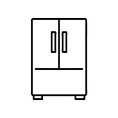 refrigerator icon, refrigerator line art - simple line art of refrigerator, perfect for refrigerator logos and icons