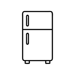 refrigerator icon, refrigerator line art - simple line art of refrigerator, perfect for refrigerator logos and icons