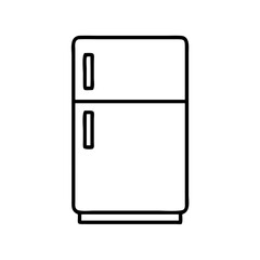 refrigerator icon, refrigerator line art - simple line art of refrigerator, perfect for refrigerator logos and icons