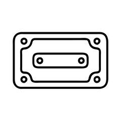 retro license plate icon, retro license plate line art - simple line art of retro license plate, perfect for retro license plate logos and icons