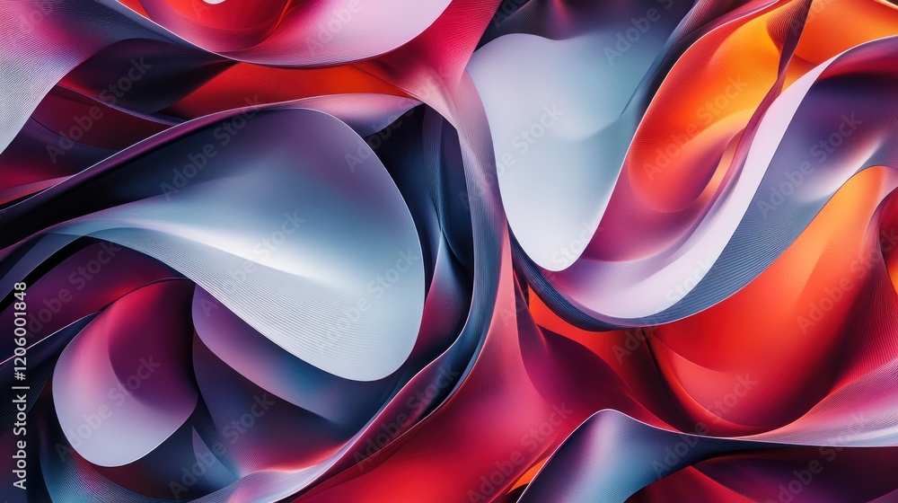 Aufkleber dynamic modern background with intersecting lines, bold color contrasts, and soft gradients, creatin